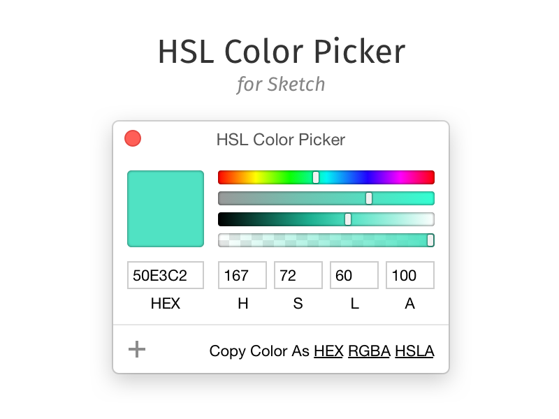 HSL color picker : Sketch plugin