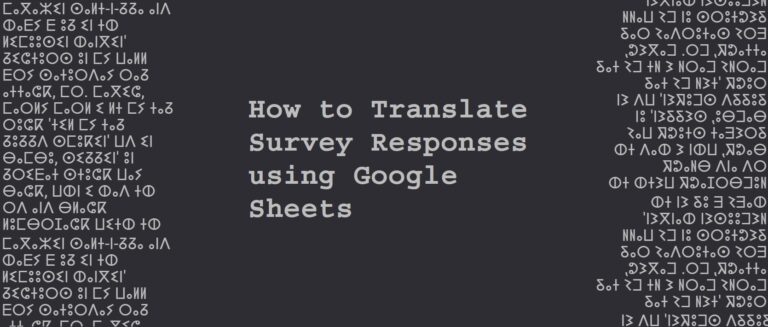 how to translate survey responses using google sheets 1 1