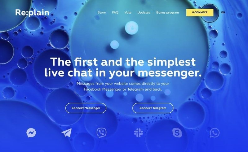 REPLAIN – Chat via Messenger pour votre site