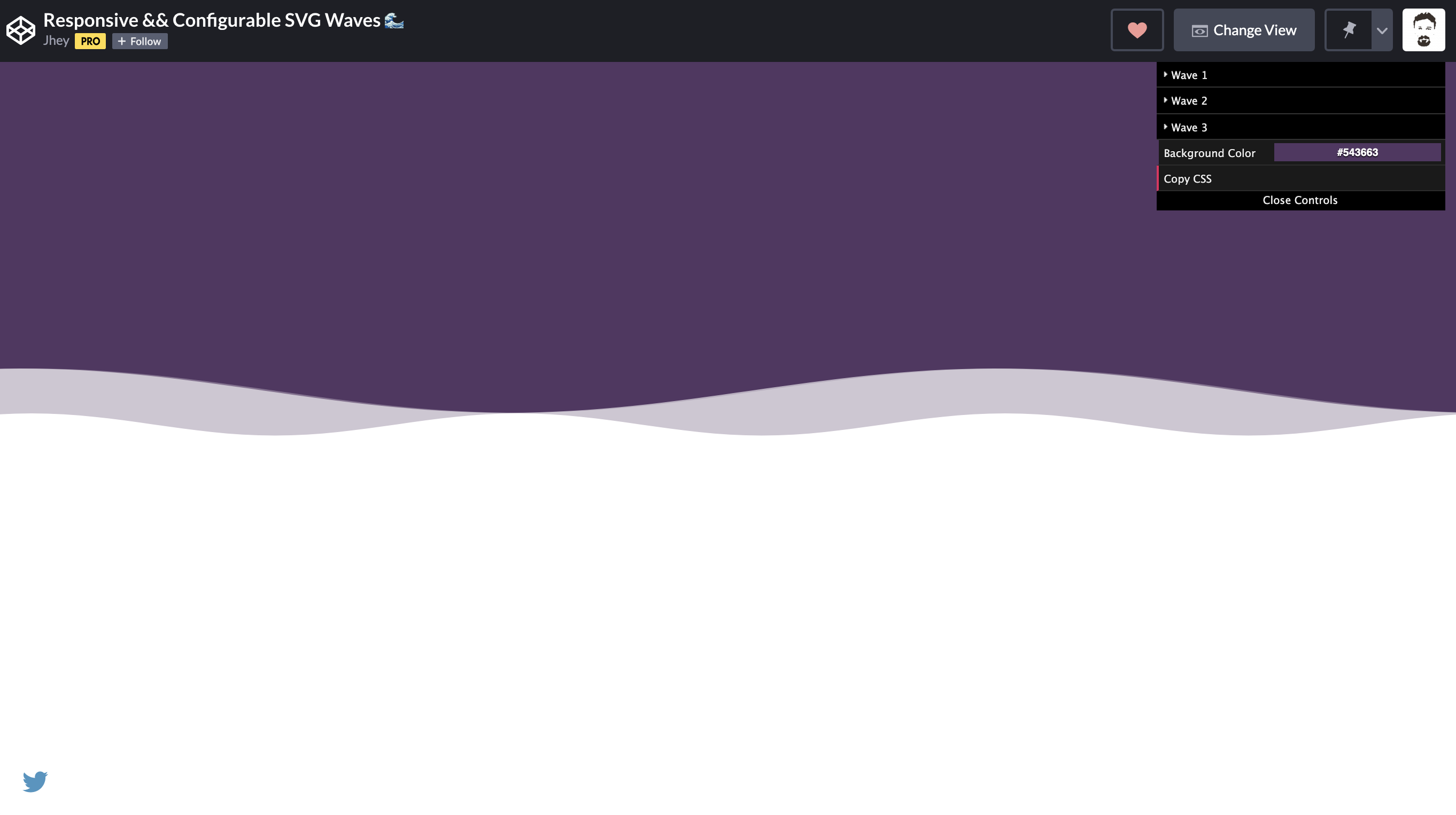 WAVES : Animated background CSS / JS