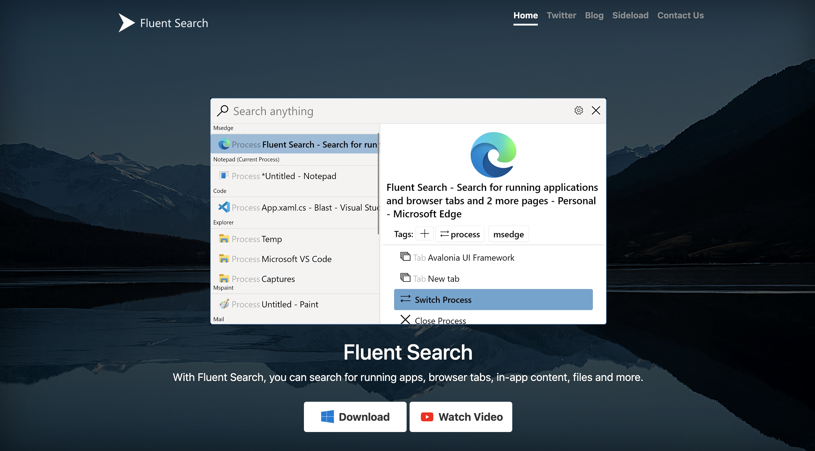 Fluent Search : Spotlight pour windows