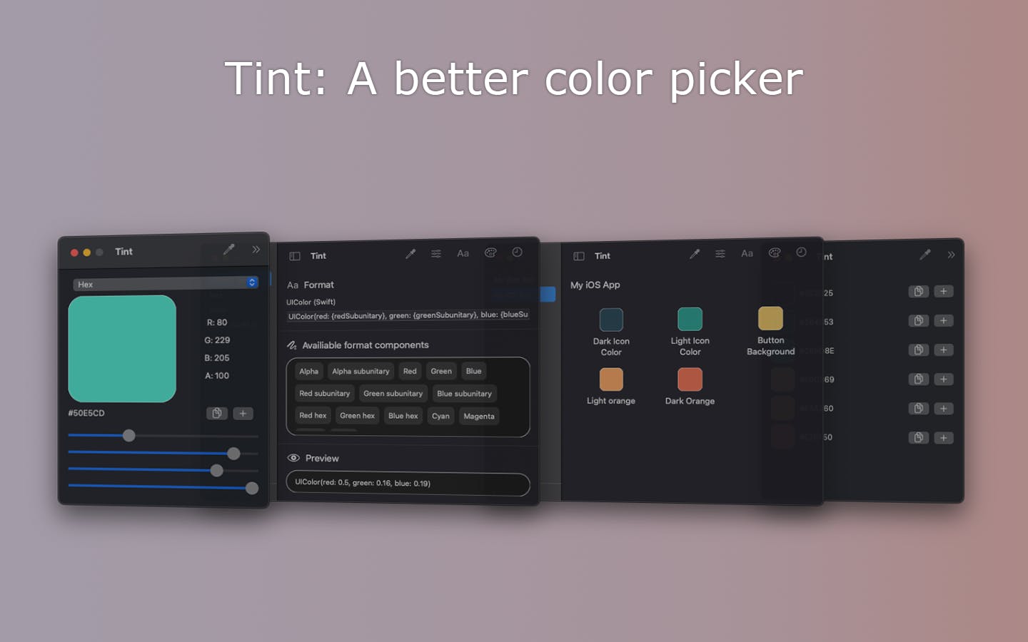 TINT : A better color picker