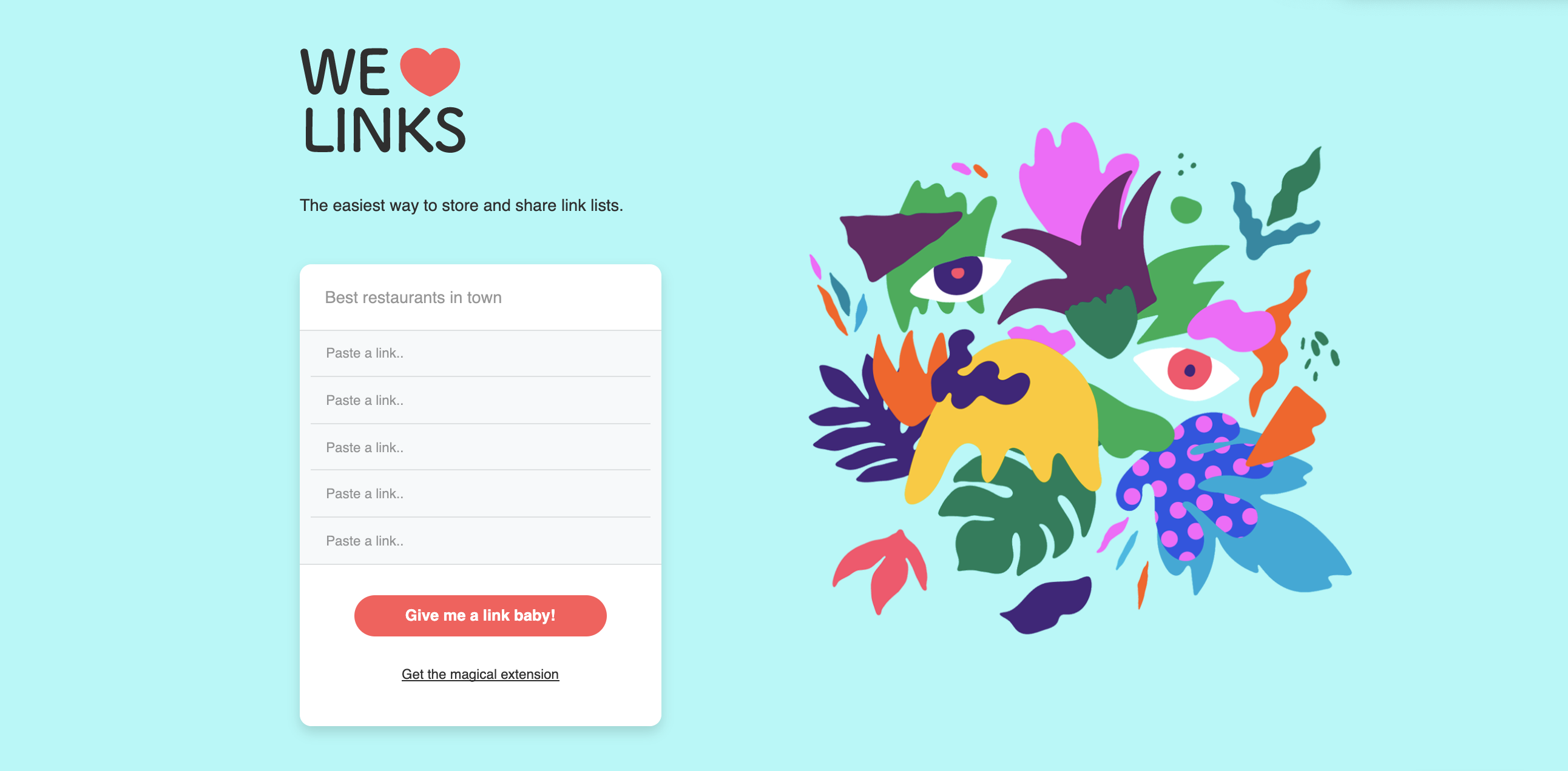 WE LOVE LINKS : Partager plusieurs URL avec un lien