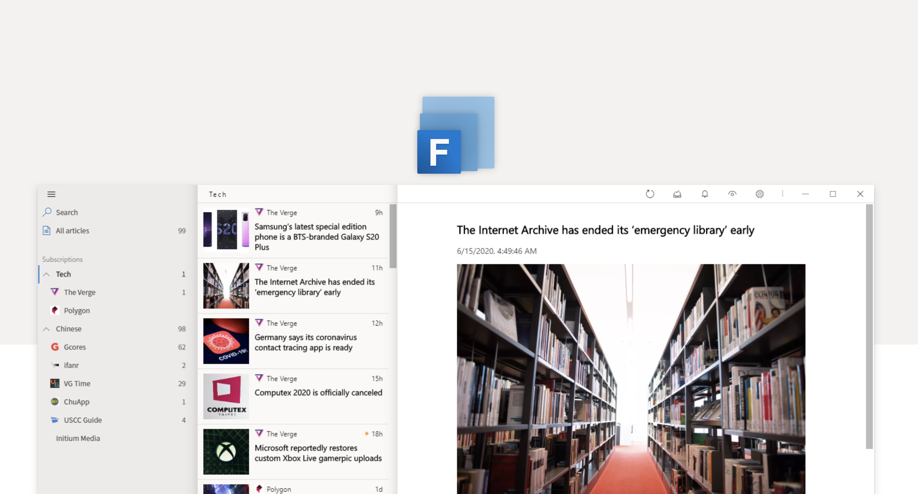 Fluent Reader : lecteur de flux RSS OpenSource
