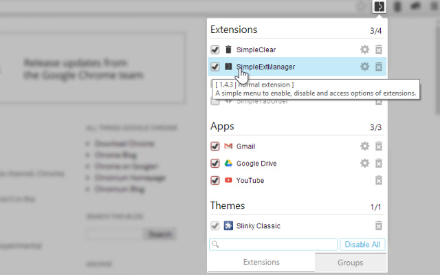SimpleExtManager – Chrome Web Store
