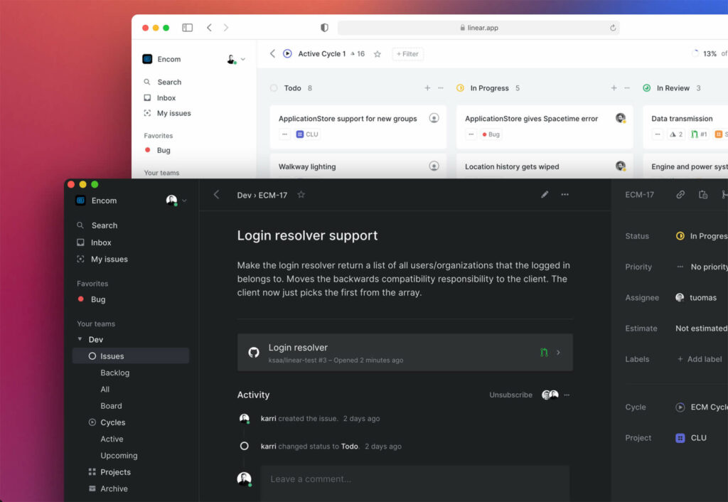 LINEAR : Outil de bug tracking supportant Figma – Clement MONDARY