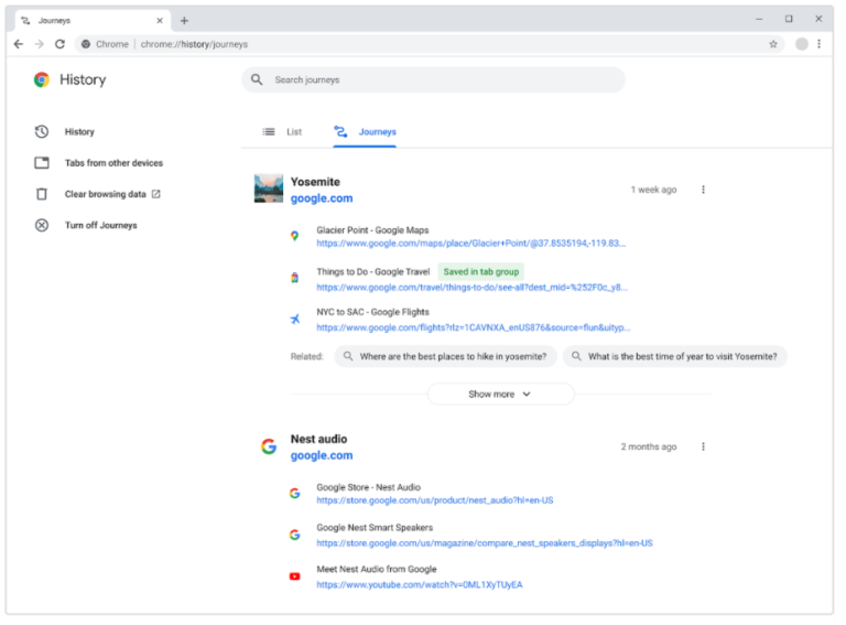 chrome journeys