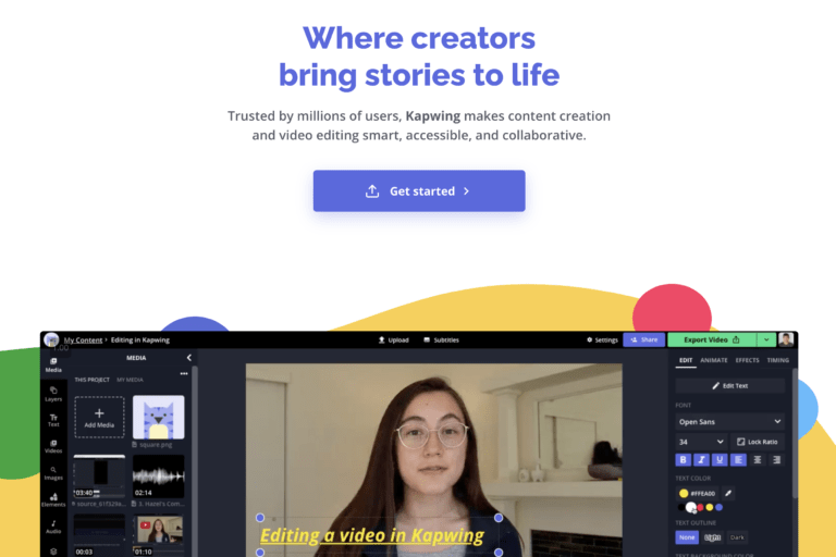 KAPWING : Editeur de vidéo en ligne