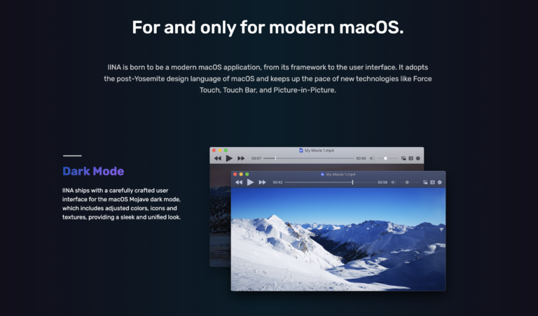 IINA : Lecteur multimédia moderne pour macOS.