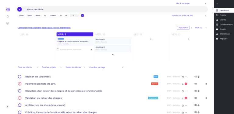 INYO : Gestion de projet pour freelance avec automatisation de tâches