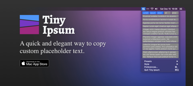 TINY IPSUM