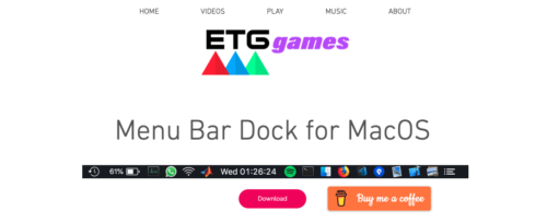 MENU BAR DOCK : Votre dock dans la barre de menu MacOS