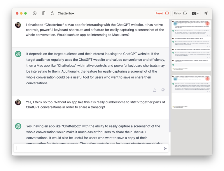 CHATTERBOX : Chat GPT sur votre mac