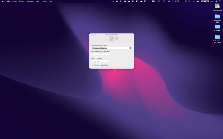CLEAN : Nettoyage automatique de votre bureau, quotidiennement.