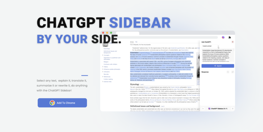 CHAT GPT SIDEBAR : Chat GPT pour chacune de vos pages web dans Google Chrome