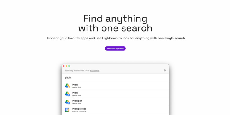 HIGHTBEAM : Recherche rapide dans vos services cloud
