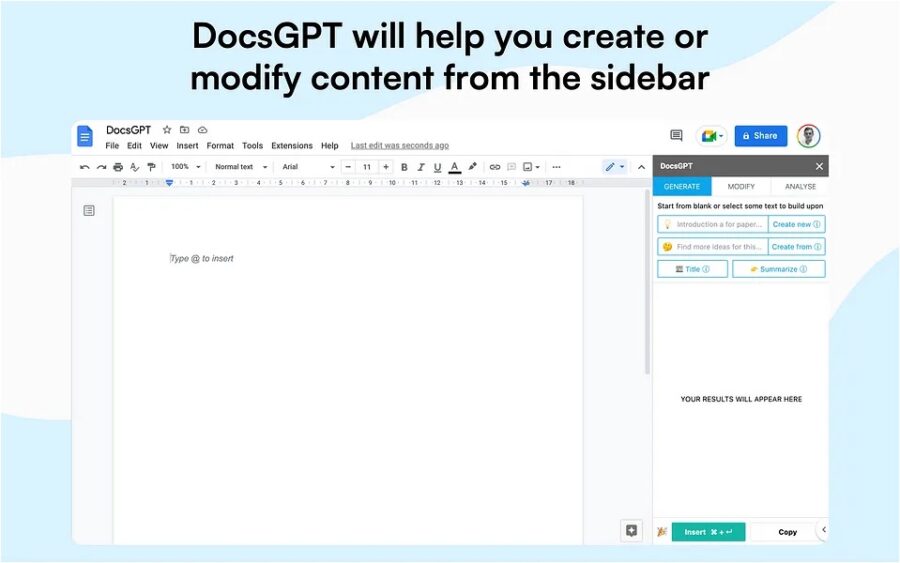 DocsGPT : DocsGPT, l'outil d'IA pour Google Docs