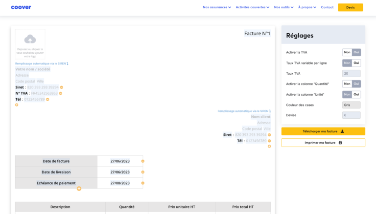 COOVER : Vos facture facilement