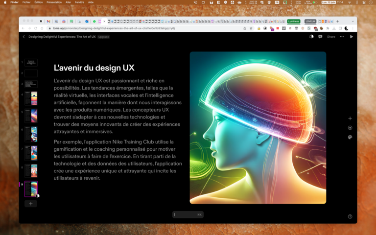 TOME : vos présentations alimentées via IA pour votre travail et vos idées.