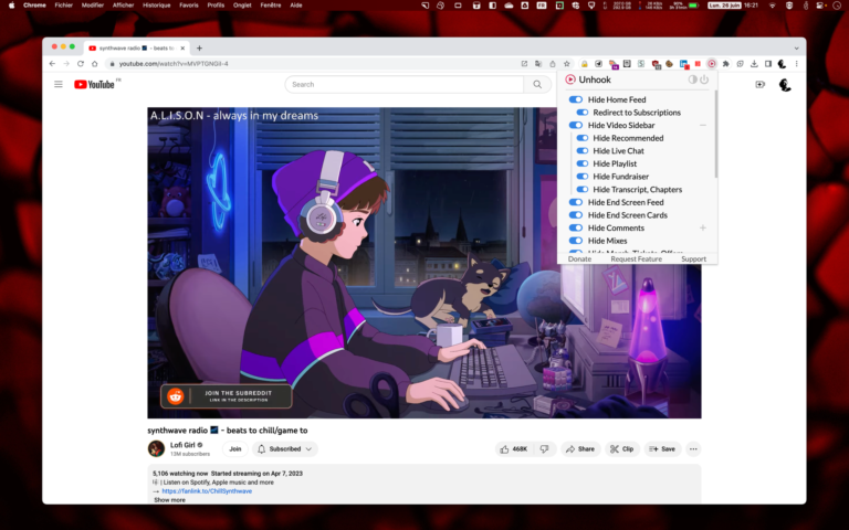 UNHOOK : extension pour supprimer les distractions de YouTube