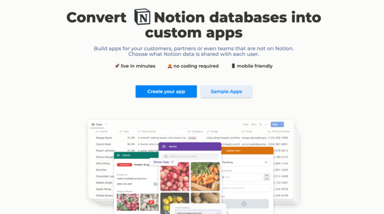 NOTIONAPPS : Convertissez votre Notion en App mobile