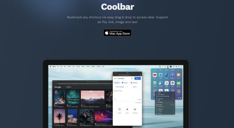 COOLBAR : Accès rapide à vos apps et fichiers