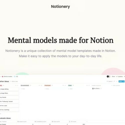 NOTIONERY : templates de modèles mentaux pour Notion