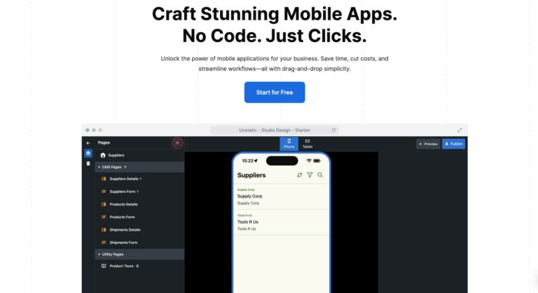 STARION : No Code Mobile App Builder