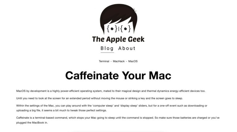 CAFFEINATE : Maintenez votre mac allumé