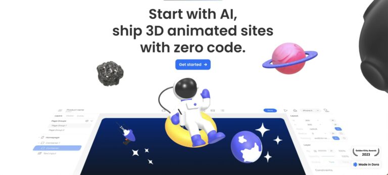 DORA.RUN : Réalisez des sites web 3D animés sans code