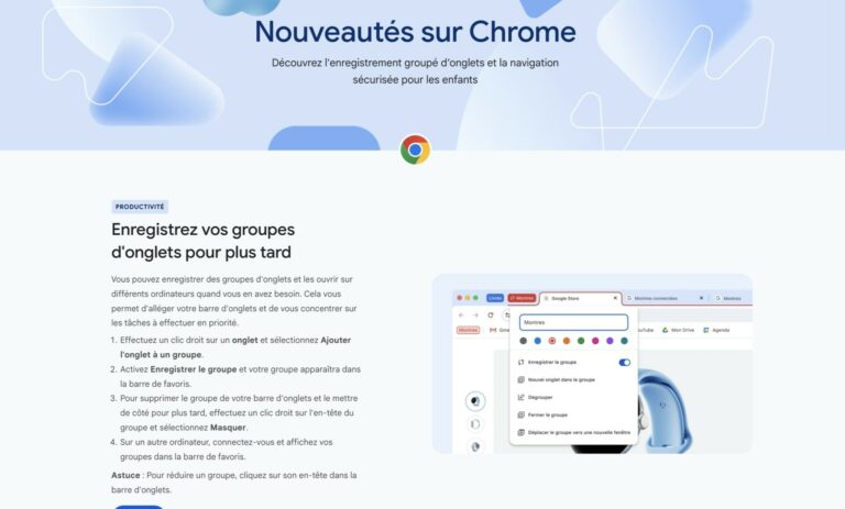 CHROME TABS GROUP : Enregistrez des groupes d’onglets par thème