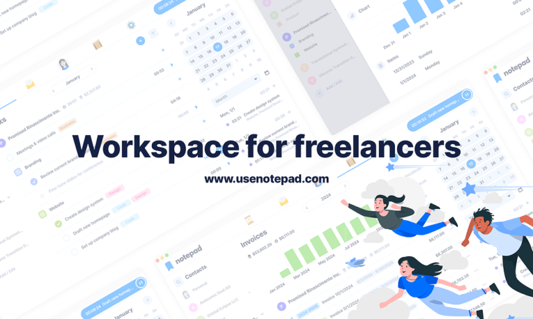 NOTEPAD : Espace de travail pour Freelance