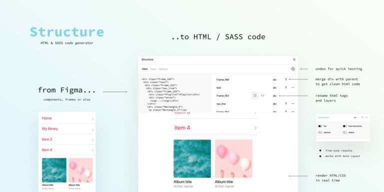 STRUCTURE : Figma to HTML