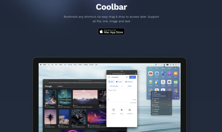 COOLBAR : Glisser-déposer des signets dans la barre de menu