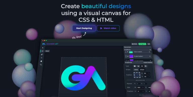 GRADIENT ART : Editeur de gradient CSS avancé