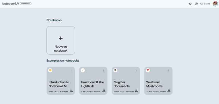 NOTEBOOK LM : Service google d’IA sur vos documents