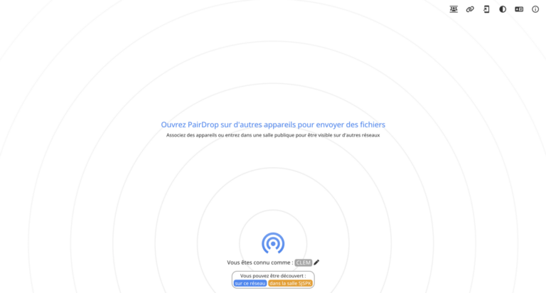 PAIRDROP : Partage de fichiers sur réseau local qui fonctionne sur toutes les plateformes.