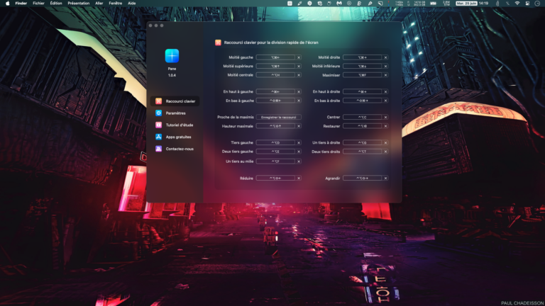 PANE : Gestionnaire de fenêtre macOS