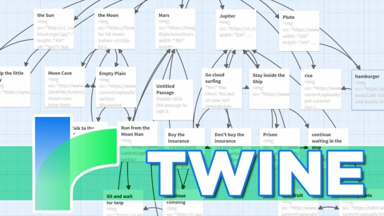 TWINE : Logiciel pour Livre dont vous êtes le héros