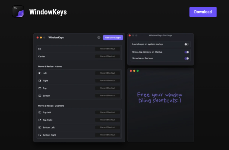 WINDOWKEYS : Raccourcis clavier pour Windows Management