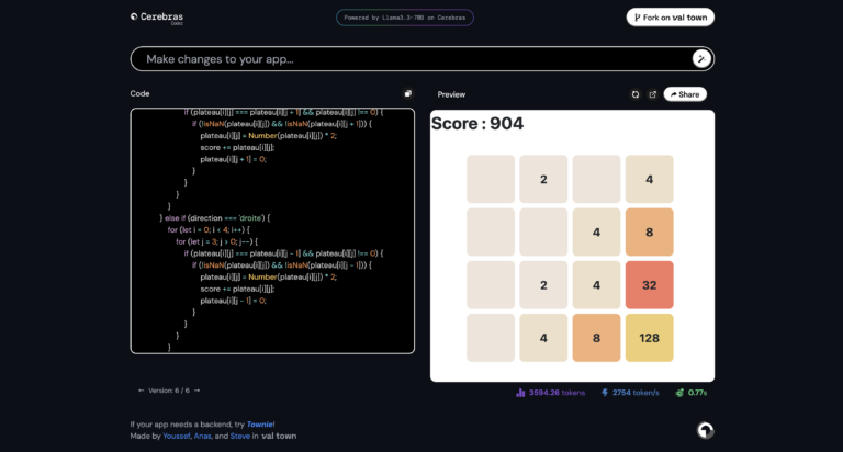CEREBRAS CODER : Générer des applications en moins d&rsquo;une seconde