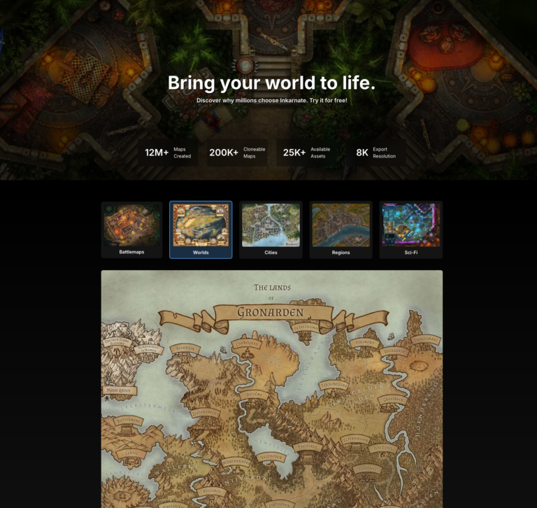 INKARNATE : Créer des cartes fantastiques en ligne