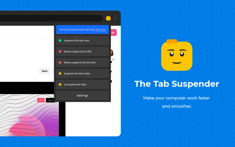 THE TAB SUSPENDER : Suspendez les onglets inactifs
