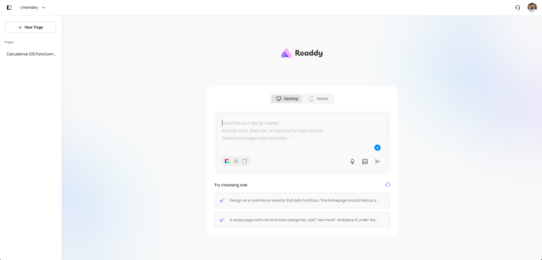 READDY : Votre concepteur de produits IA