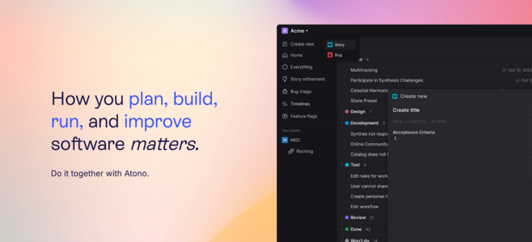 ATONO : Construire de meilleurs logiciels