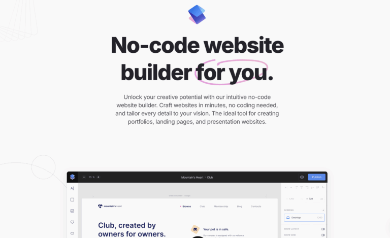 SITER : Outil de création de sites web No-code