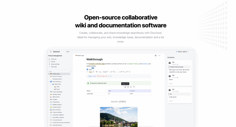 DOCMOST : Logiciel libre de documentation et de wiki collaboratif