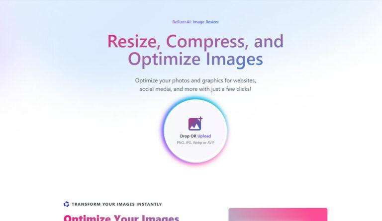 ReSizer.ai : Redimensionnez et compressez vos images gratuitement