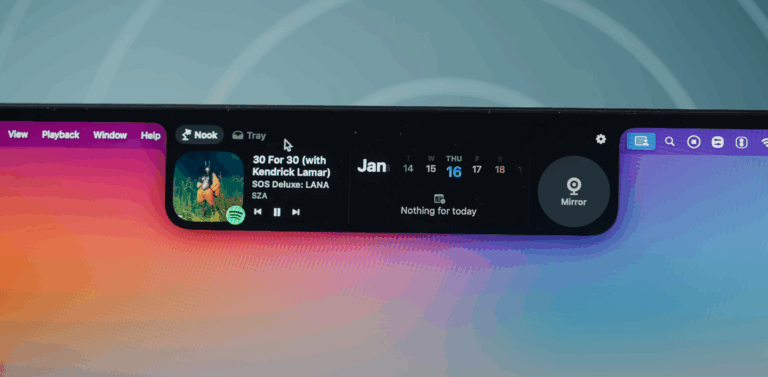 NOTCHNOOK : HyperIsland dans votre encoche macOS