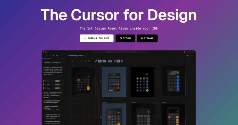 SUPERDESIGN : Open Source Design Agent